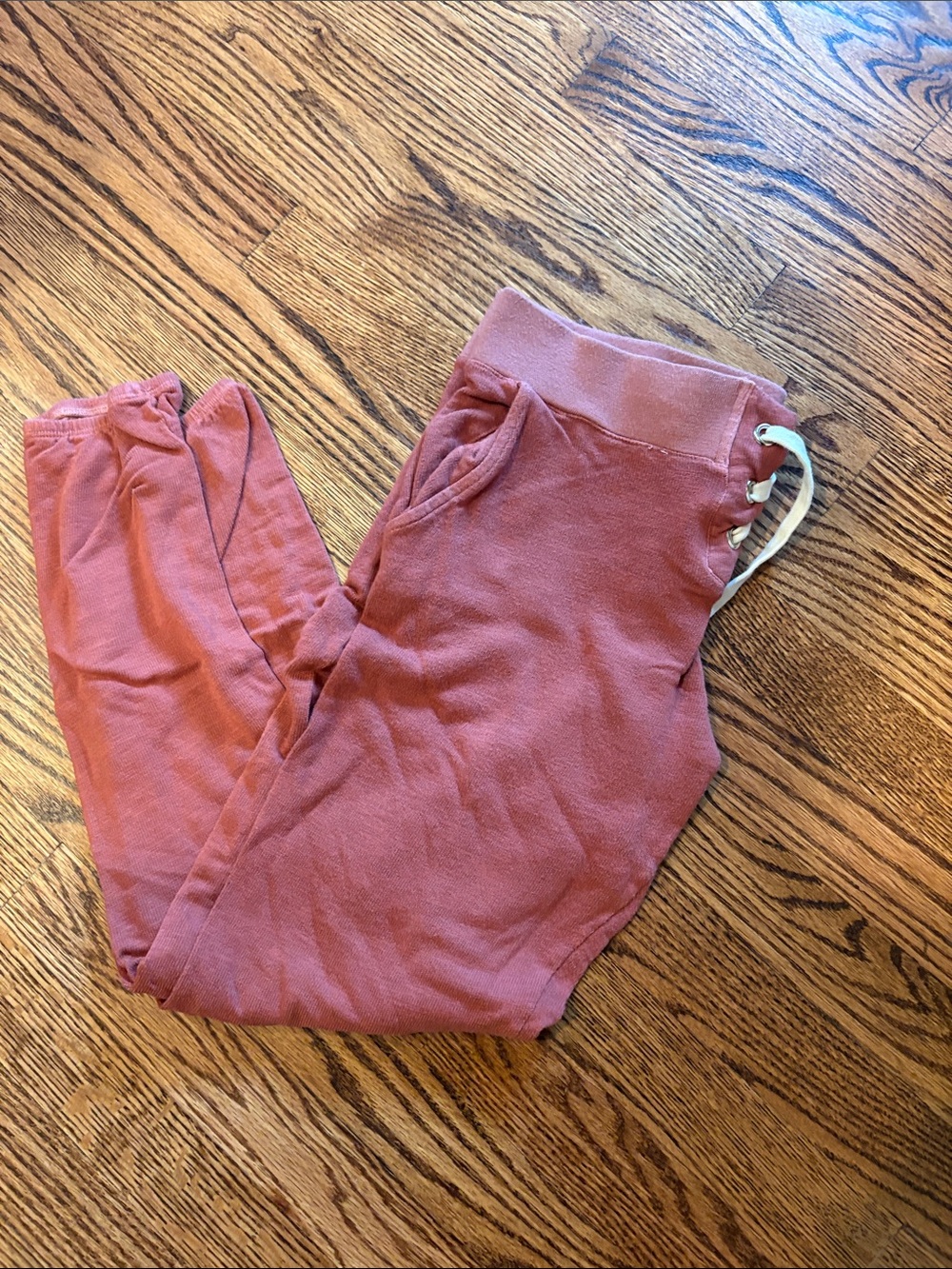 Monrow Mauve/Pink Kids Jersey Joggers with Drawstring